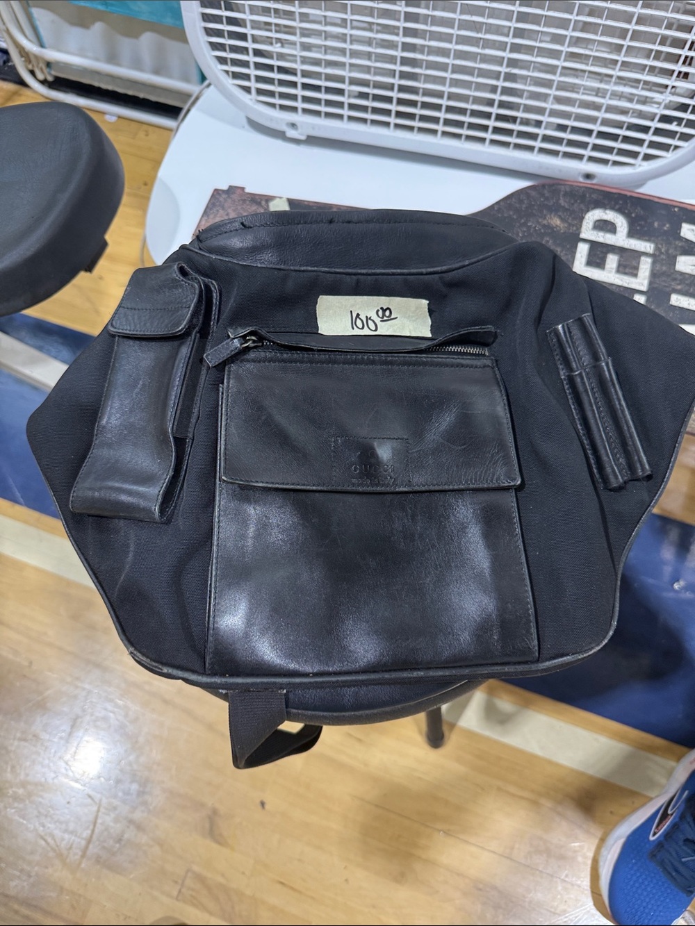 Gucci Black Nylon and Leather Messenger Bag for Men